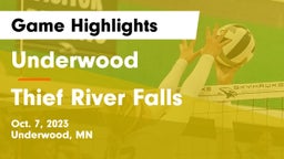 Underwood  vs Thief River Falls Game Highlights - Oct. 7, 2023