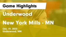 Underwood  vs New York Mills  - MN Game Highlights - Oct. 19, 2023