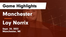 Manchester  vs Loy Norrix Game Highlights - Sept. 24, 2022