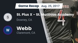 Recap: St. Pius X - St. Matthias Academy vs. Webb  2017