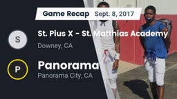 Recap: St. Pius X - St. Matthias Academy vs. Panorama  2017