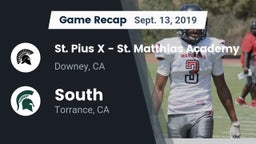 Recap: St. Pius X - St. Matthias Academy vs. South  2019