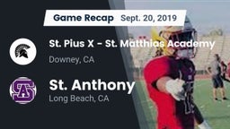 Recap: St. Pius X - St. Matthias Academy vs. St. Anthony  2019