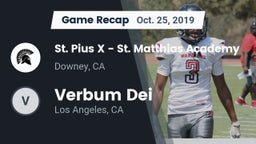 Recap: St. Pius X - St. Matthias Academy vs. Verbum Dei  2019