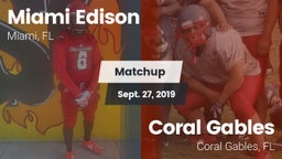 Matchup: Miami Edison High Sc vs. Coral Gables  2018