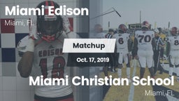 Matchup: Miami Edison High Sc vs. Miami Christian School 2018