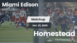 Matchup: Miami Edison High Sc vs. Homestead  2020