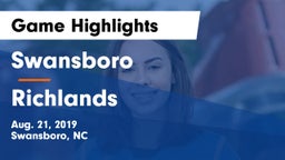 Swansboro  vs Richlands  Game Highlights - Aug. 21, 2019