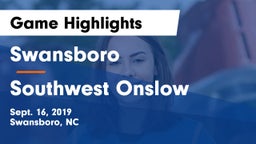 Swansboro  vs Southwest Onslow Game Highlights - Sept. 16, 2019