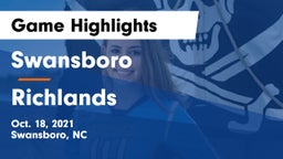 Swansboro  vs Richlands  Game Highlights - Oct. 18, 2021