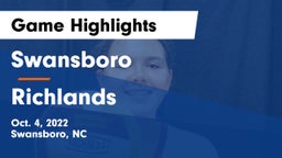 Swansboro  vs Richlands  Game Highlights - Oct. 4, 2022