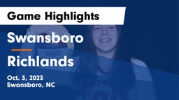 Swansboro  vs Richlands  Game Highlights - Oct. 3, 2023