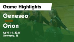 Geneseo  vs Orion  Game Highlights - April 14, 2021