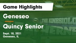 Geneseo  vs Quincy Senior  Game Highlights - Sept. 18, 2021