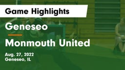 Geneseo  vs Monmouth United Game Highlights - Aug. 27, 2022