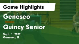 Geneseo  vs Quincy Senior  Game Highlights - Sept. 1, 2022
