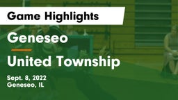 Geneseo  vs United Township Game Highlights - Sept. 8, 2022