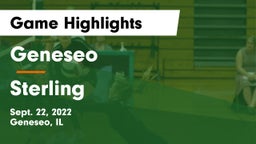 Geneseo  vs Sterling  Game Highlights - Sept. 22, 2022