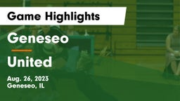 Geneseo  vs United Game Highlights - Aug. 26, 2023