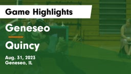 Geneseo  vs Quincy Game Highlights - Aug. 31, 2023