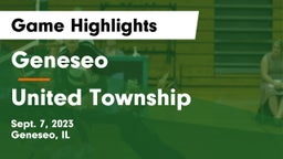 Geneseo  vs United Township Game Highlights - Sept. 7, 2023