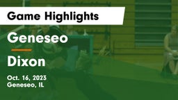 Geneseo  vs Dixon  Game Highlights - Oct. 16, 2023