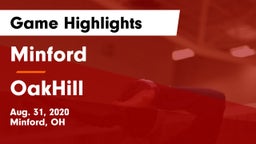 Minford  vs OakHill Game Highlights - Aug. 31, 2020