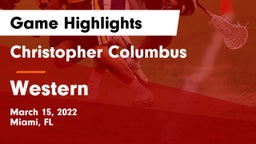 Christopher Columbus  vs Western  Game Highlights - March 15, 2022