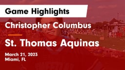 Christopher Columbus  vs St. Thomas Aquinas  Game Highlights - March 21, 2023
