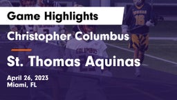 Christopher Columbus  vs St. Thomas Aquinas  Game Highlights - April 26, 2023