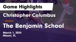 Christopher Columbus  vs The Benjamin School Game Highlights - March 1, 2024