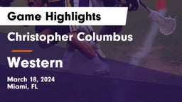 Christopher Columbus  vs Western  Game Highlights - March 18, 2024