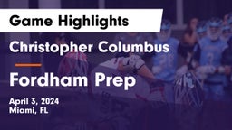Christopher Columbus  vs Fordham Prep  Game Highlights - April 3, 2024