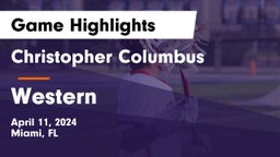 Christopher Columbus  vs Western  Game Highlights - April 11, 2024