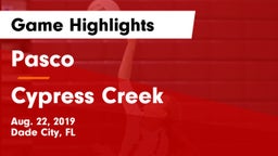 Pasco  vs Cypress Creek Game Highlights - Aug. 22, 2019