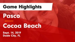 Pasco  vs Cocoa Beach Game Highlights - Sept. 14, 2019