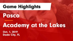 Pasco  vs Academy at the Lakes Game Highlights - Oct. 1, 2019