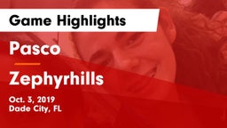 Pasco  vs Zephyrhills Game Highlights - Oct. 3, 2019