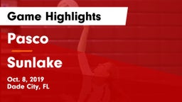 Pasco  vs Sunlake Game Highlights - Oct. 8, 2019