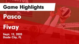 Pasco  vs Fivay Game Highlights - Sept. 12, 2020