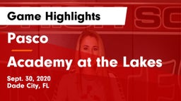 Pasco  vs Academy at the Lakes Game Highlights - Sept. 30, 2020