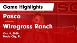 Pasco  vs Wiregrass Ranch Game Highlights - Oct. 8, 2020