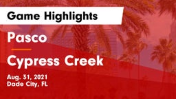 Pasco  vs Cypress Creek Game Highlights - Aug. 31, 2021