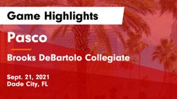 Pasco  vs Brooks DeBartolo Collegiate Game Highlights - Sept. 21, 2021
