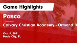 Pasco  vs Calvary Christian Academy - Ormond Beach Game Highlights - Oct. 9, 2021