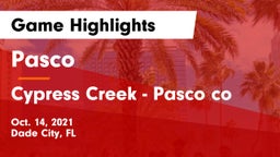 Pasco  vs Cypress Creek  - Pasco co Game Highlights - Oct. 14, 2021