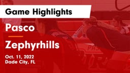 Pasco  vs Zephyrhills  Game Highlights - Oct. 11, 2022