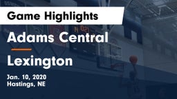 Adams Central  vs Lexington  Game Highlights - Jan. 10, 2020