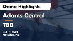 Adams Central  vs TBD Game Highlights - Feb. 1, 2020