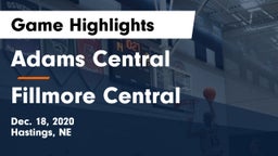 Adams Central  vs Fillmore Central  Game Highlights - Dec. 18, 2020